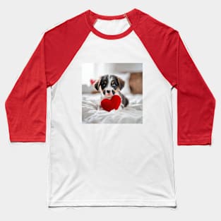 Cute Valentine Puppy Baseball T-Shirt